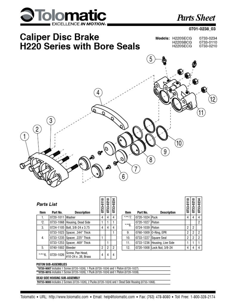 H220 Series Brake Parts Overview | PDF | Mechanical Engineering ...