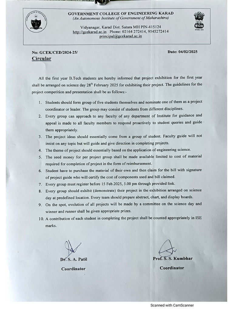 Science Day 2025 Circular | PDF