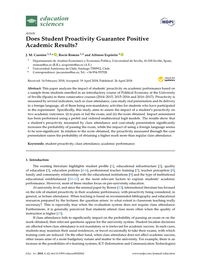 Impact of Student Proactivity on Grades | PDF | Logistic Regression ...