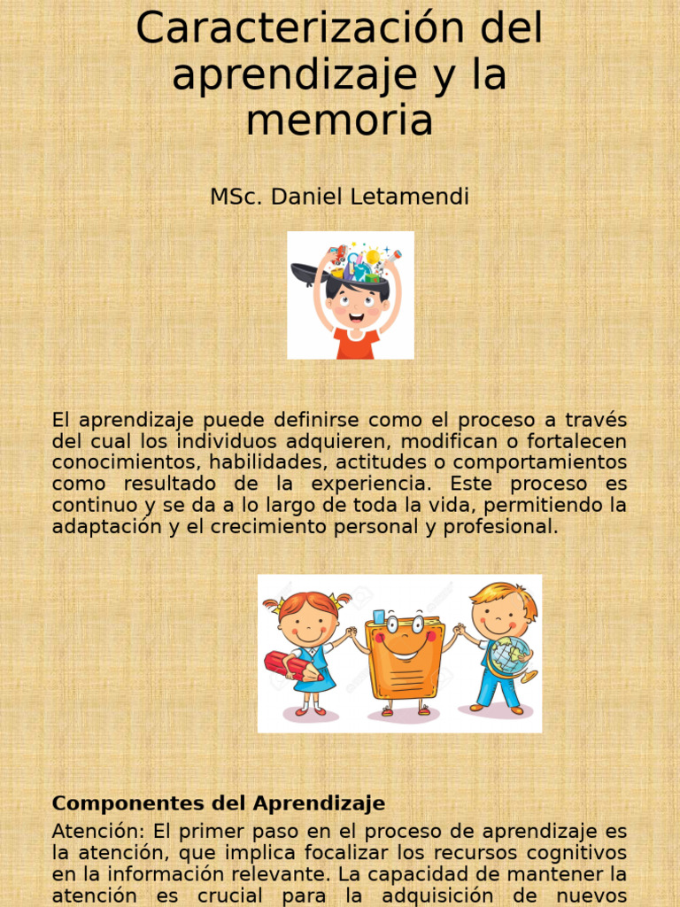Caracterización Del Aprendizaje y La Memoria | PDF | Memoria | Aprendizaje