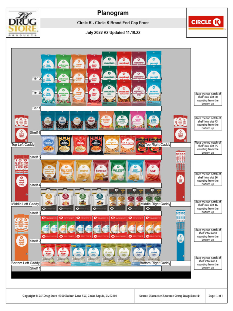 Circle K Corporate - Salty & Sweet Snack 3-Side Endcap - Front Inline ...