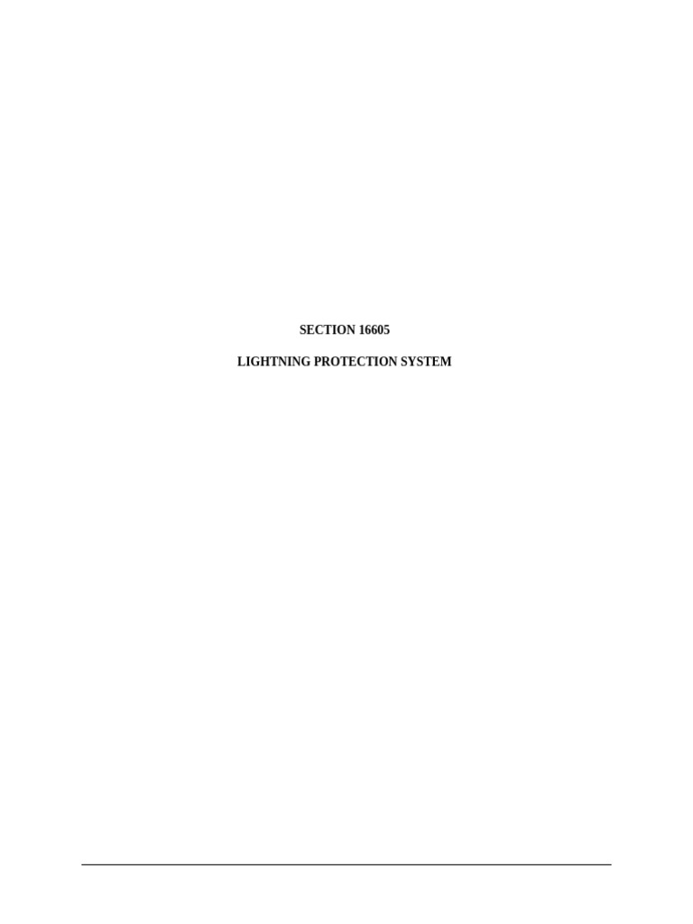 Lightning Protection System Specifications | PDF | Electrical Conductor ...
