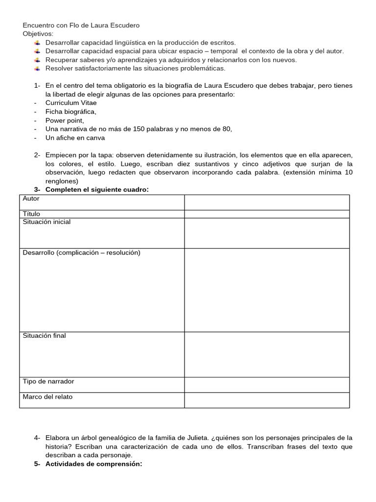 Encuentro con Flo: Análisis y Actividades | PDF