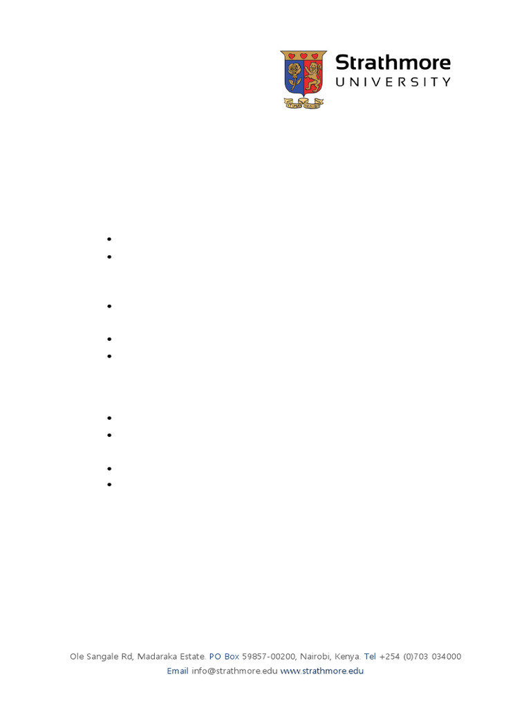 Strathmore University Dress Code | PDF