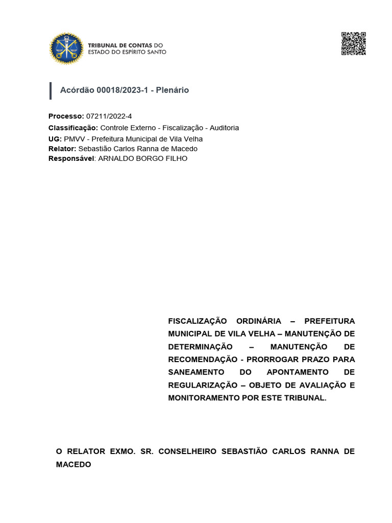 Auditoria COSIP Vila Velha 2023 | PDF | Taxa de crédito | Iluminação ...