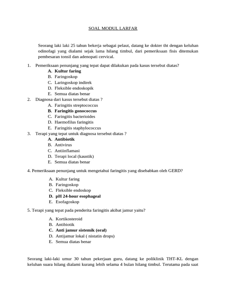 Diagnosa dan Terapi Faringitis THT | PDF