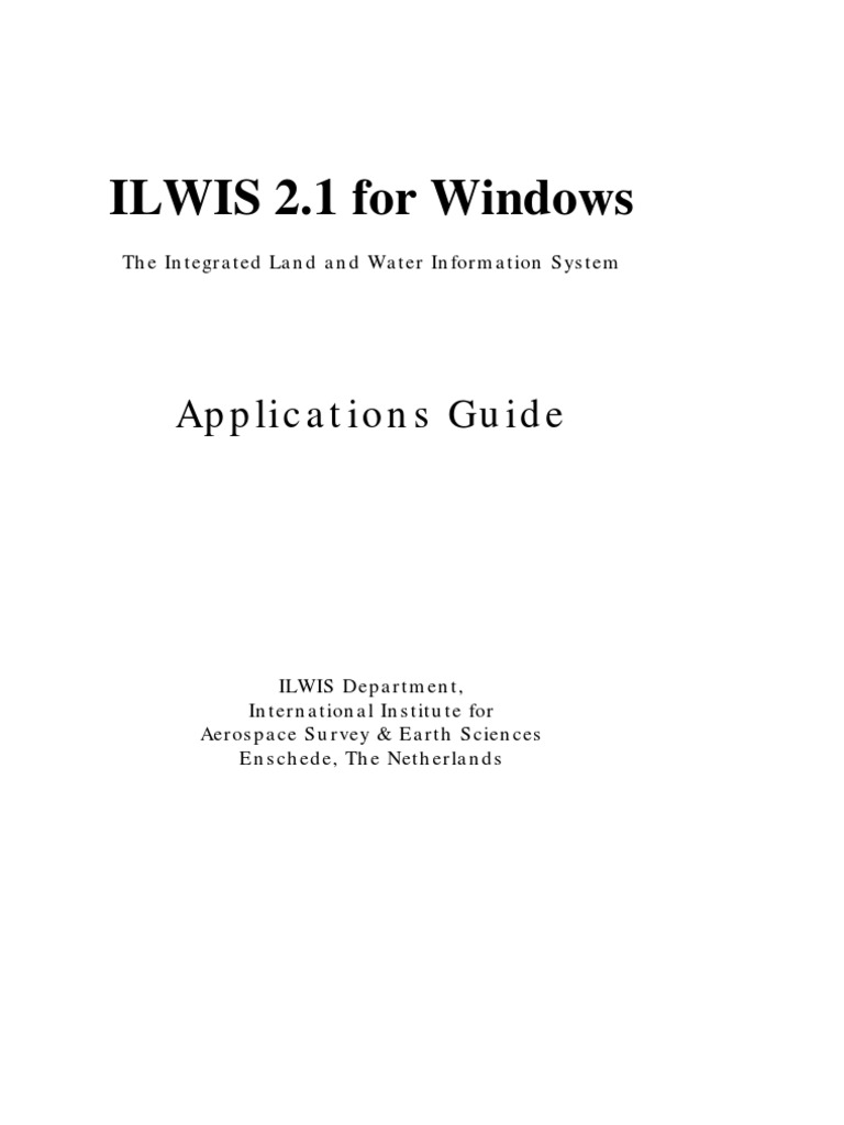 ILWIS 2.1 For Windows: Applications Guide | PDF | Geographic ...