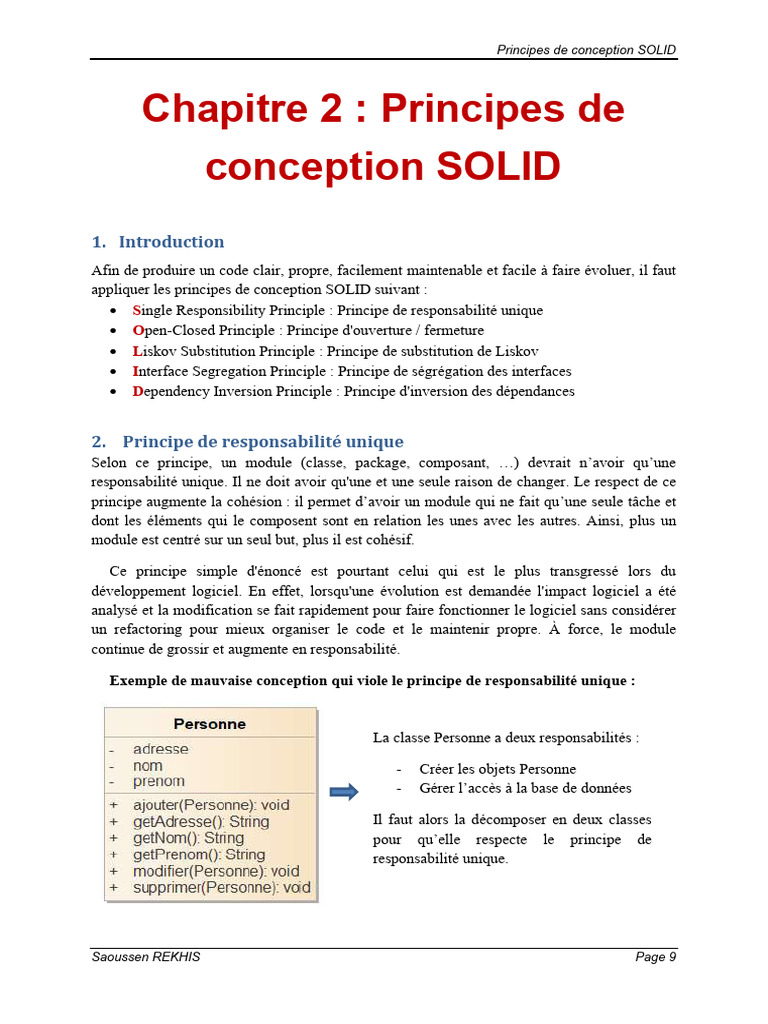 Principes de conception SOLID en PHP | PDF | Interface (Informatique ...