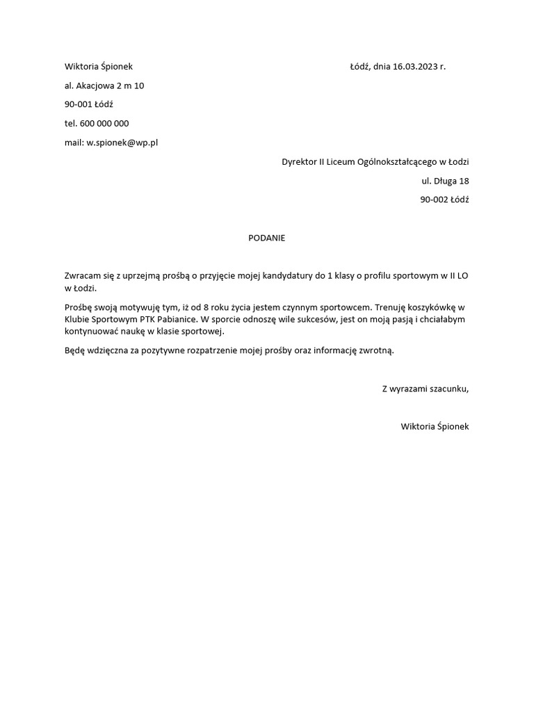 PODANIE | PDF