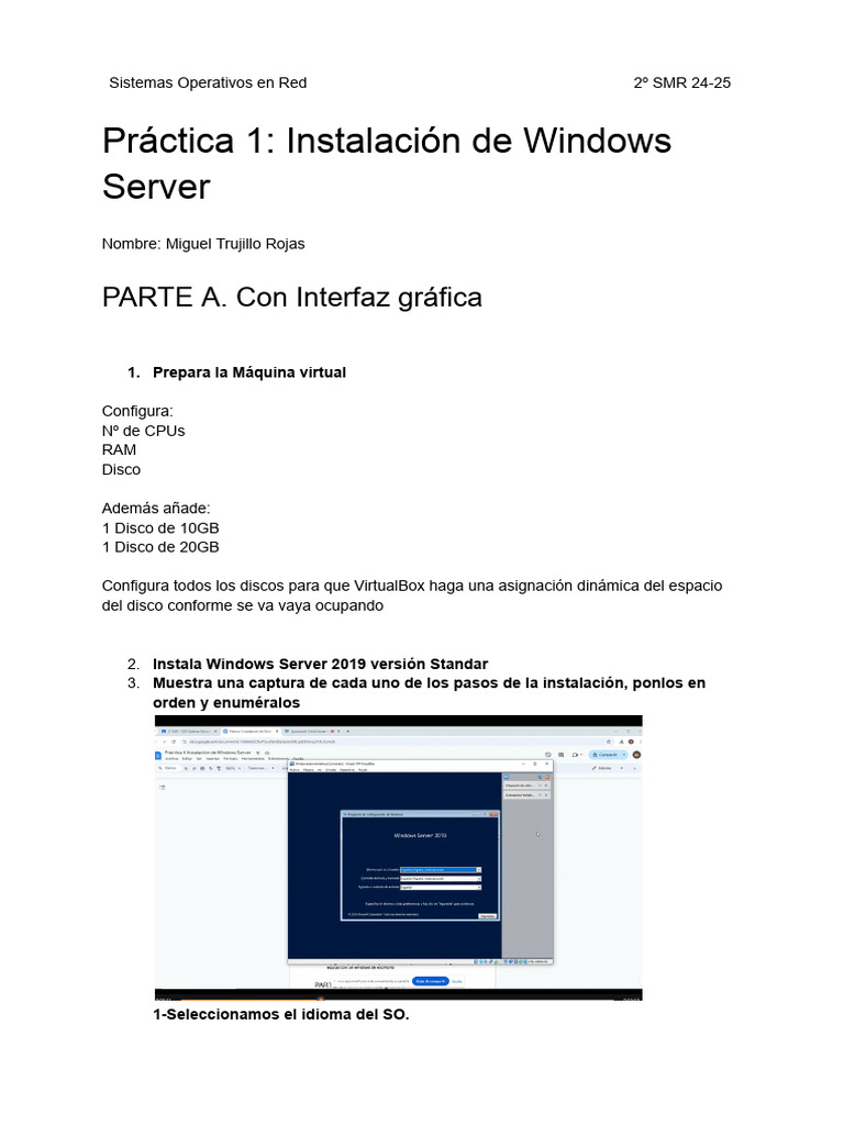Instalación y Configuración de Windows Server | PDF | Sistema operativo ...