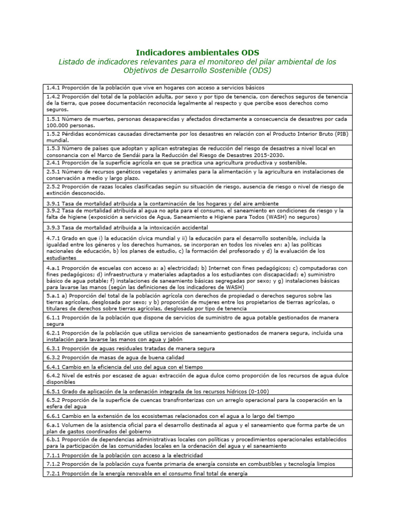 11 Ods Ambientales Es-062017 | PDF | Lavar | Agua