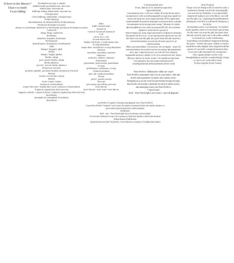 Where Is The Library I Have To Study I Was Riding | PDF