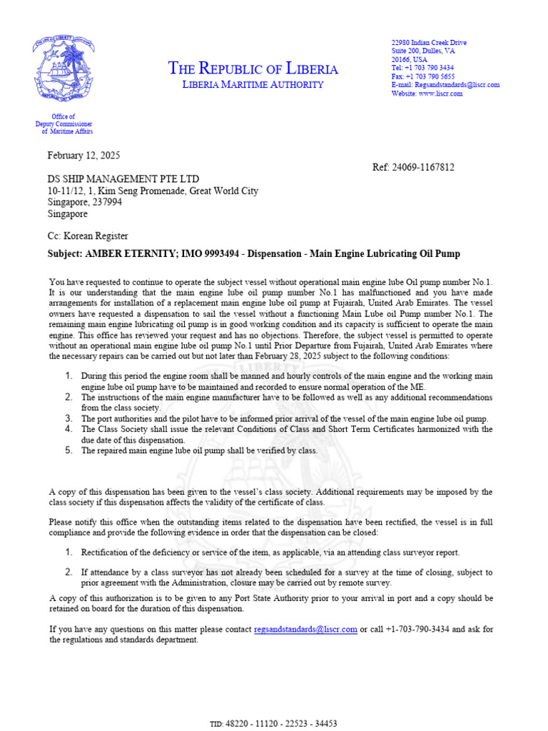 Dispensation Letter - 2025 - 02 - 12 - 23 - 34 - 31 - 312 - 4822011 | PDF