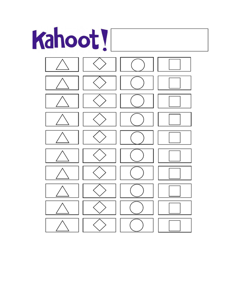 Kahoot Pdf