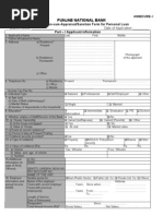 Punjab National Bank: Application-cum-Appraisal/Sanction Form For Personal Loan Part - I Applicant Information