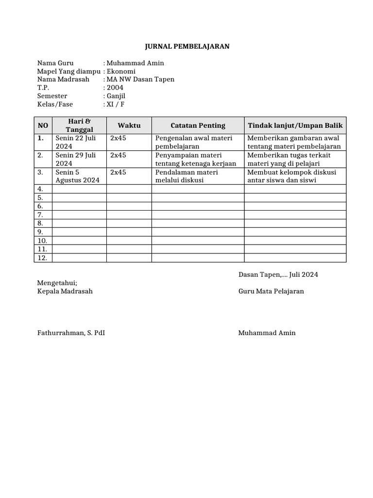 Jurnal Pembelajaran | PDF