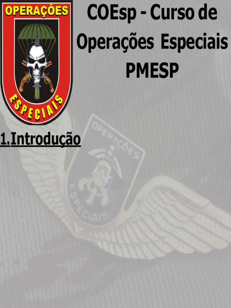Curso de Operações Especiais COEsp | PDF | Forças especiais ...