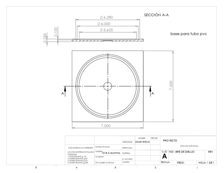Base para tubo PVC y poliuretano | PDF