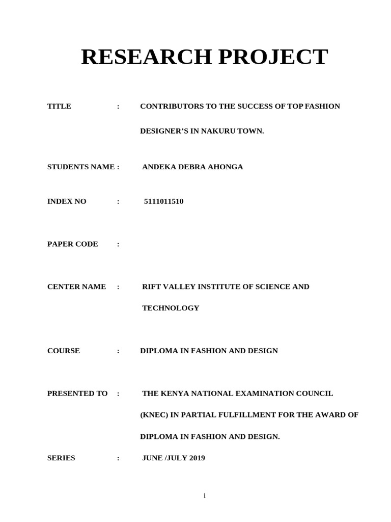 Research Project | PDF | Textiles | Fashion