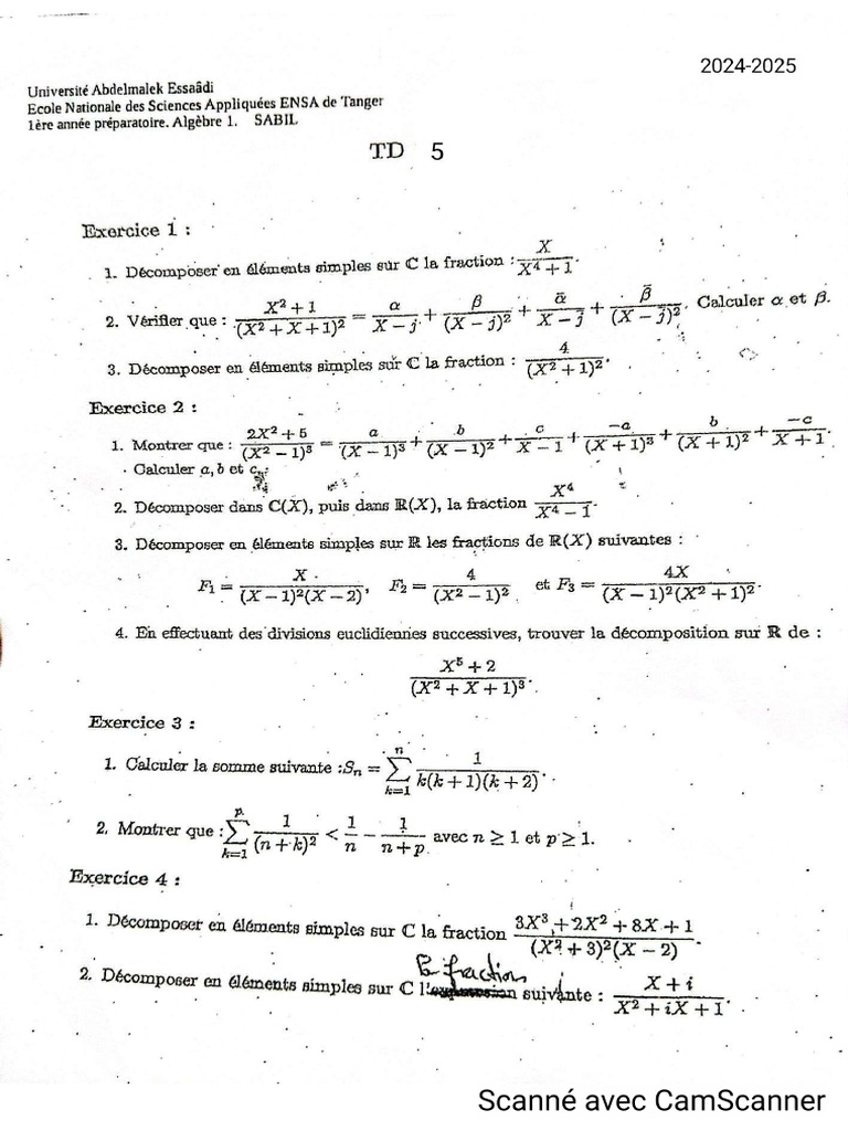 TD5 Fractions | PDF