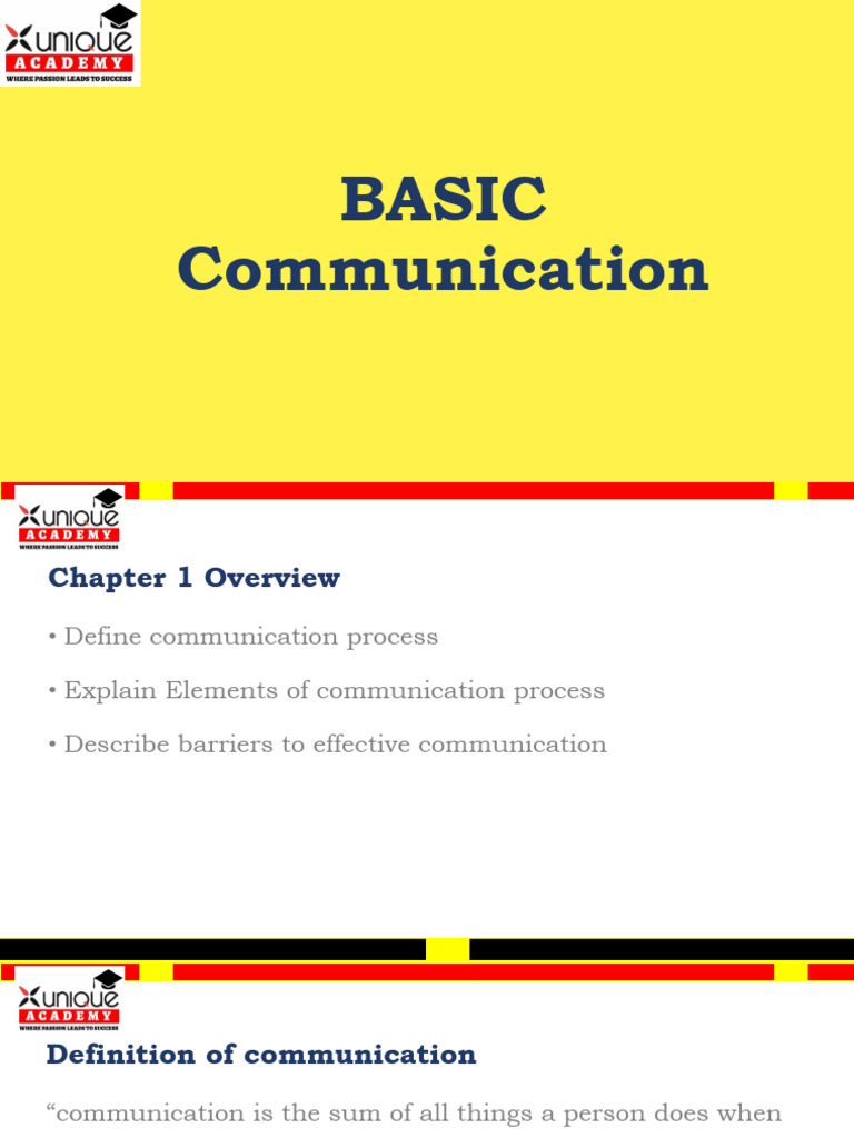 Basic Communication Skills | PDF | Communication | Nonverbal Communication