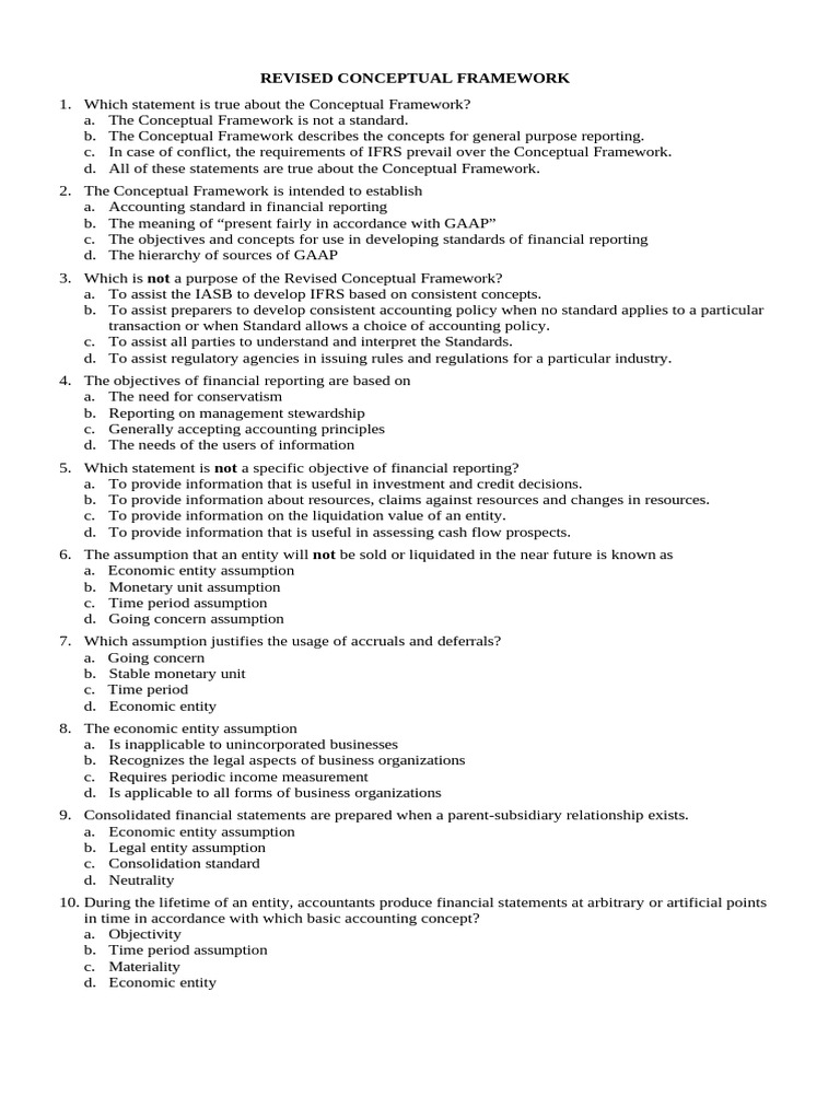 Revised Conceptual Framework Overview | PDF | International Financial ...