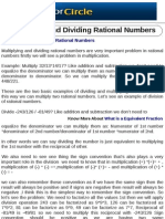 Multiplying and Dividing Rational Numbers