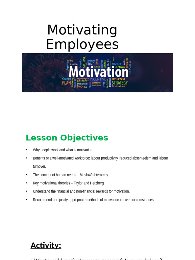 Employee Motivation Strategies Explained | PDF | Motivation | Motivational