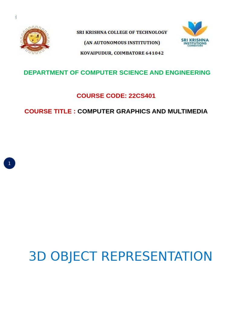 3D Object Representations | PDF | Spline (Mathematics) | Sphere
