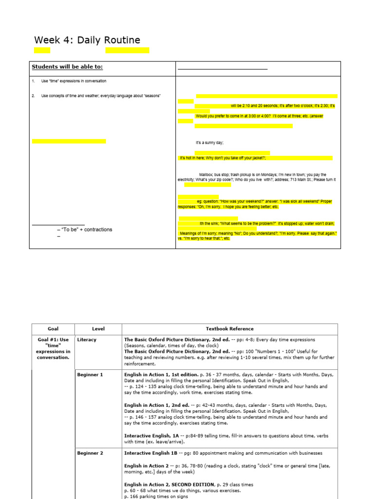 Daily Routine Vocabulary and Activities | PDF | English Language | Adverb