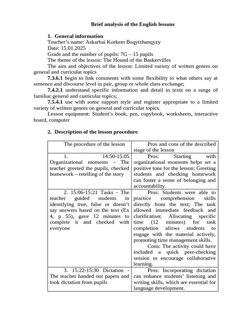 Analysis Of Teacher Pdf Reading Comprehension Teachers