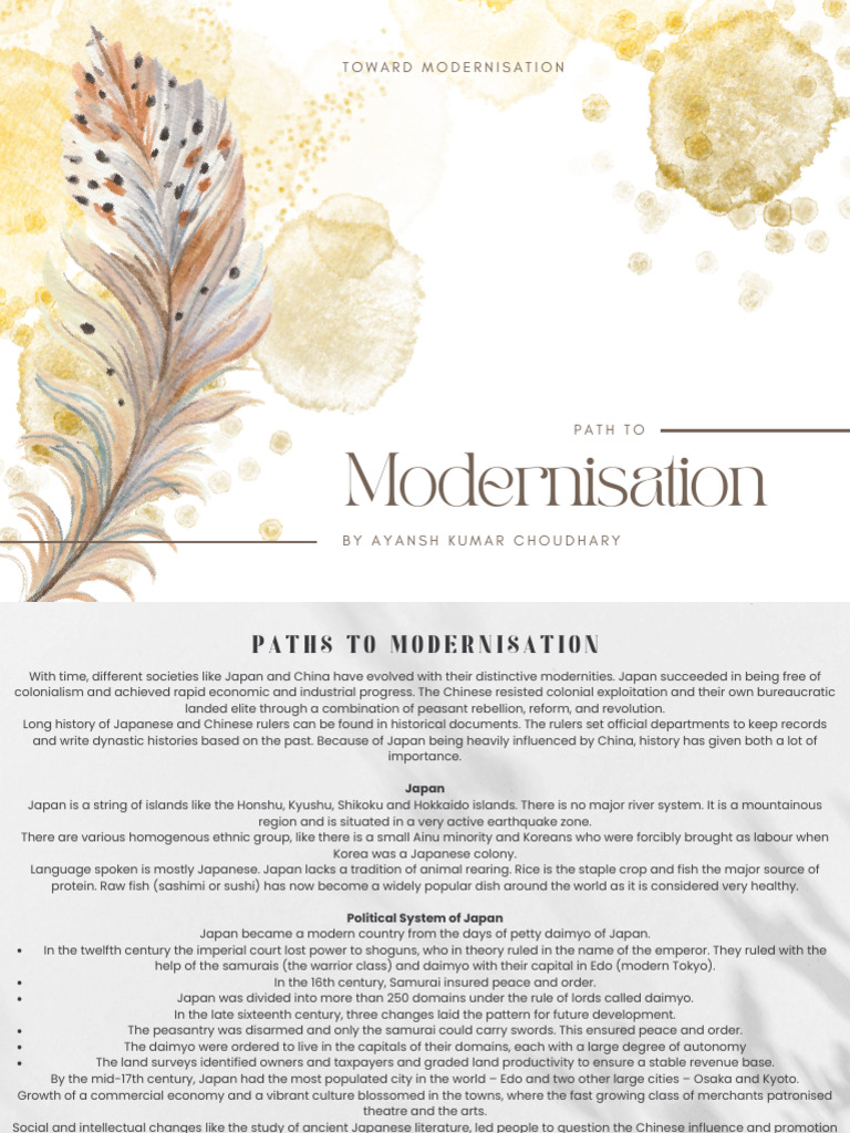 Paths to Modernization in Japan | PDF | Japan | Samurai