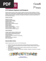 2173 Software Engineers and Designers: Selected Main Duties