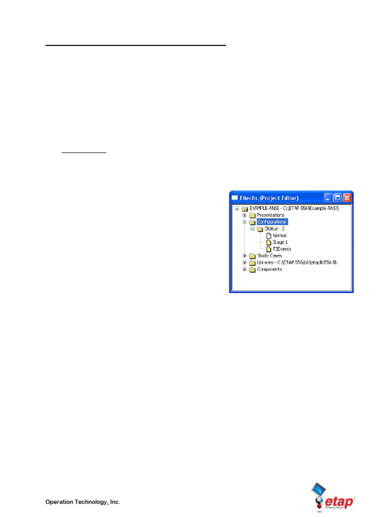 ETAP Project Configurations Guide | PDF | Button (Computing) | Dialog Box