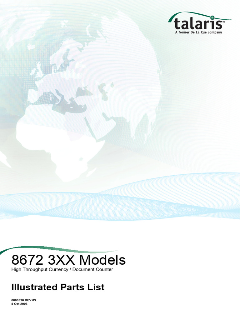 8672 3XX Models: Illustrated Parts List | PDF | Screw | Manufactured Goods