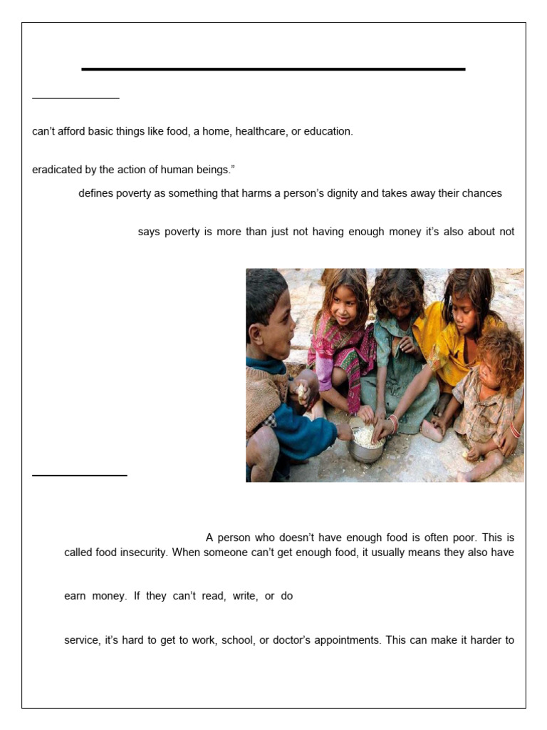 Poverty As A Social Problem | PDF | Poverty | Poverty & Homelessness