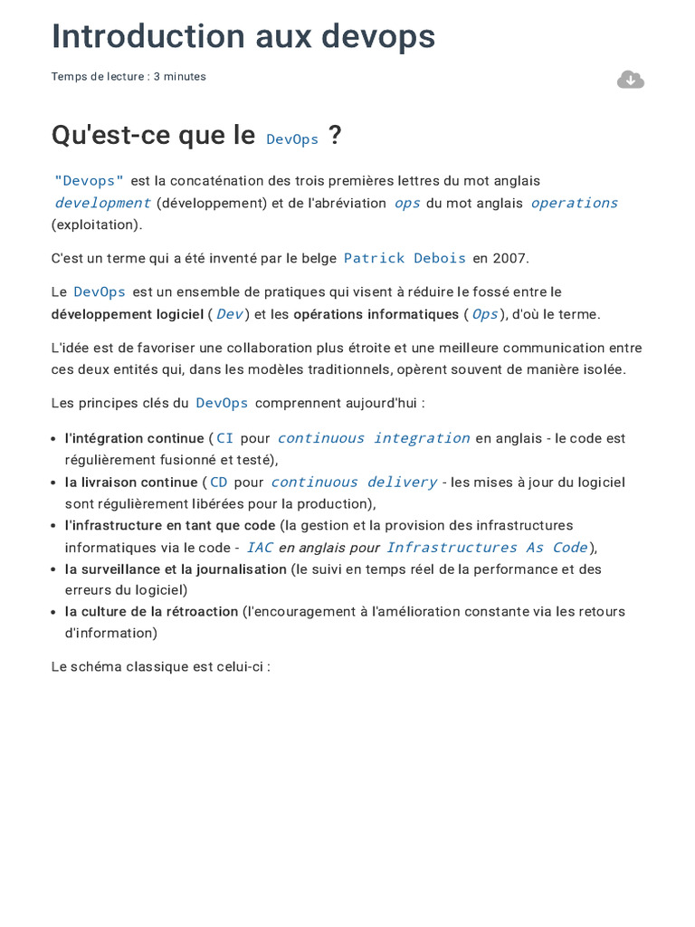 Introduction au DevOps et outils clés | PDF | Développement de logiciel ...