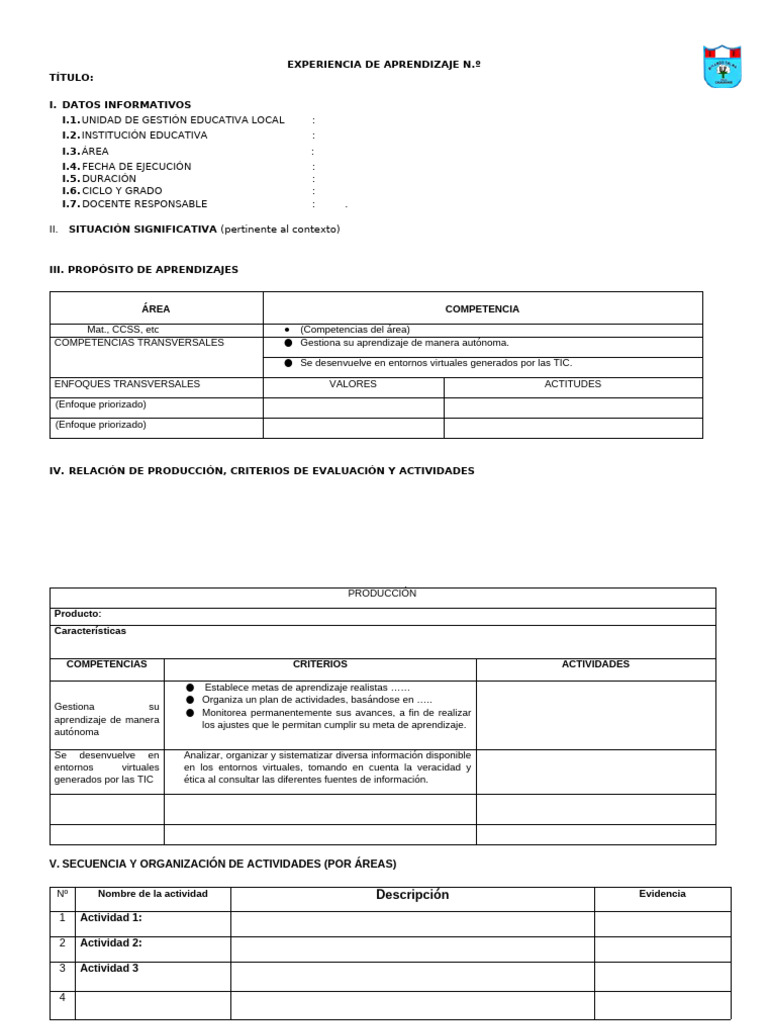 Plan de Aprendizaje y Evaluación Educativa | PDF | Evaluación | Aprendizaje