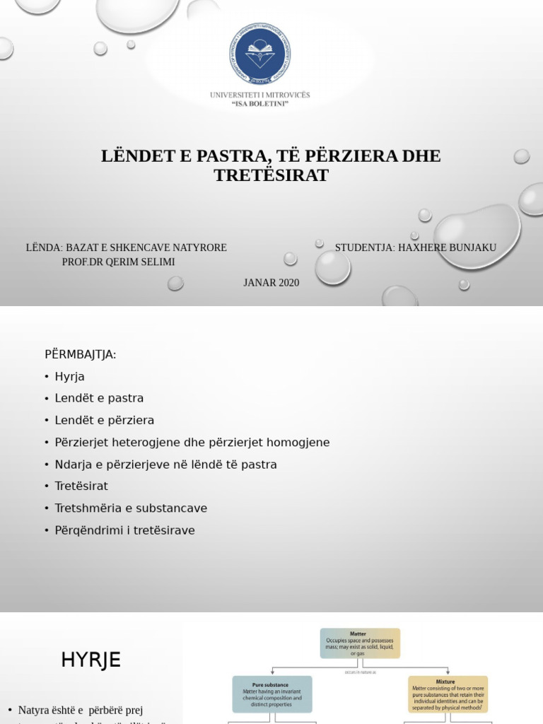 Lendet e Pastra, Te Perziera Dhe Tretesirat | PDF