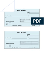 Rent Receipt Template