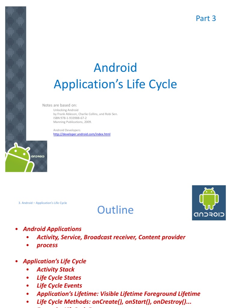 Android Chapter03 Life Cycle | PDF