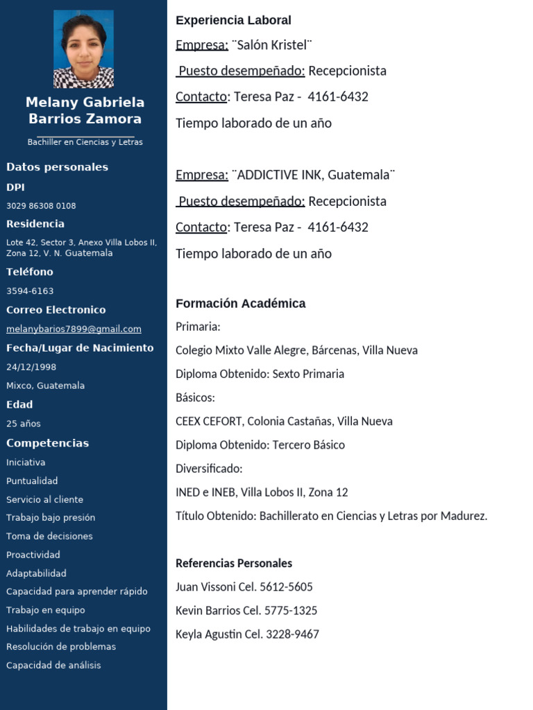 Formato CV Editable | PDF