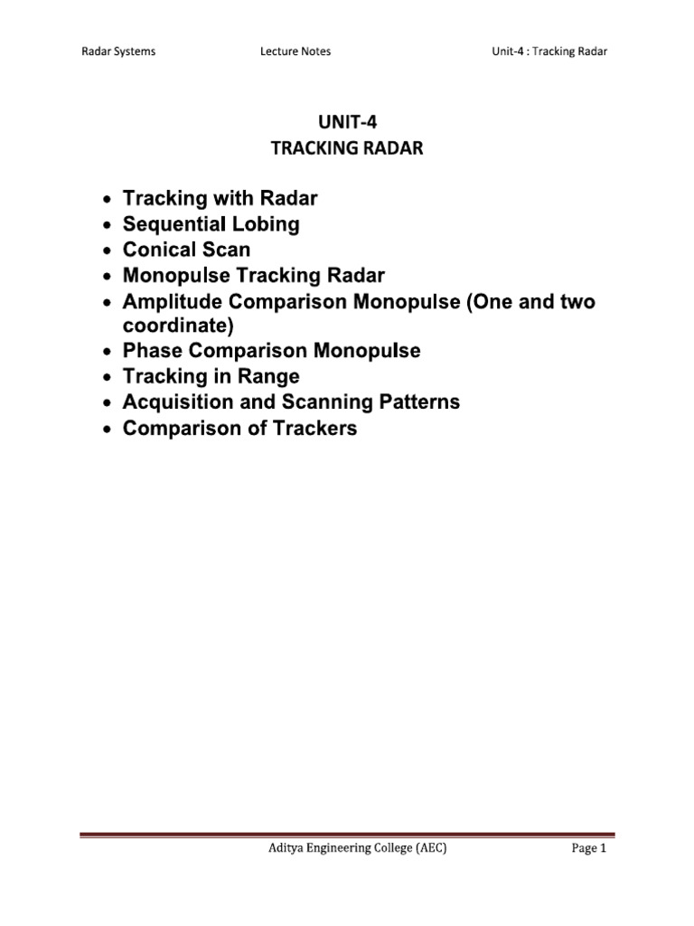 RS Unit 4 | PDF