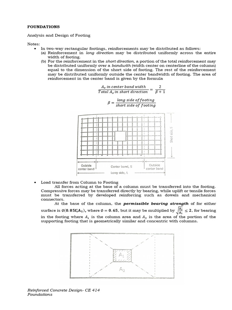 Reinforced Concrete Footing Design Guide | PDF | Column | Beam (Structure)