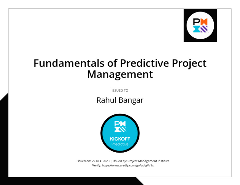 Fundamentals of Predictive Project Management | PDF