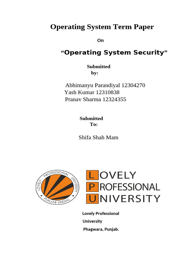OS Security: Challenges and Solutions | PDF | Security | Computer Security