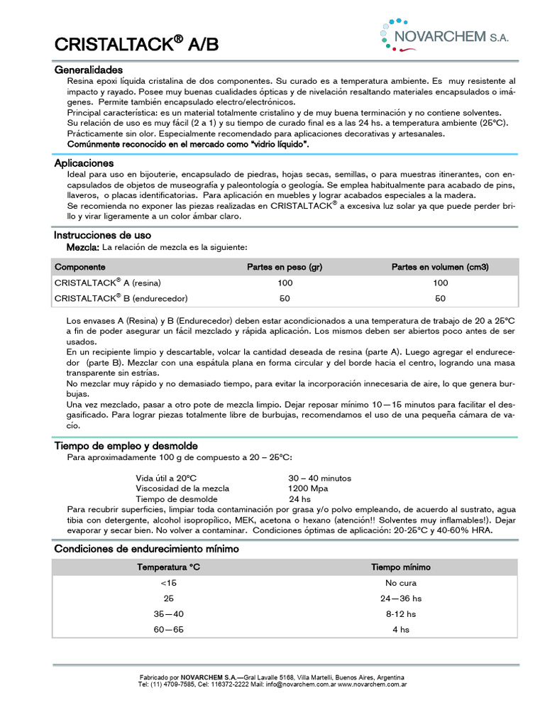 Cristal Tack | PDF | Materiales