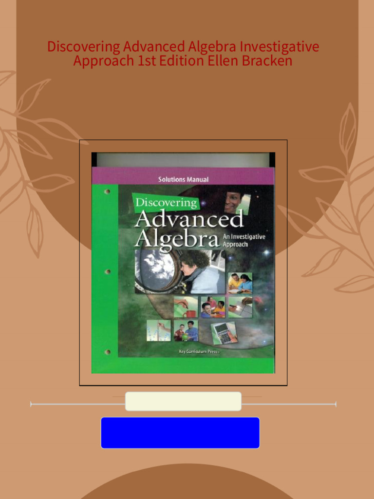 Pdf discovering advanced algebra investigative approach 1st edition