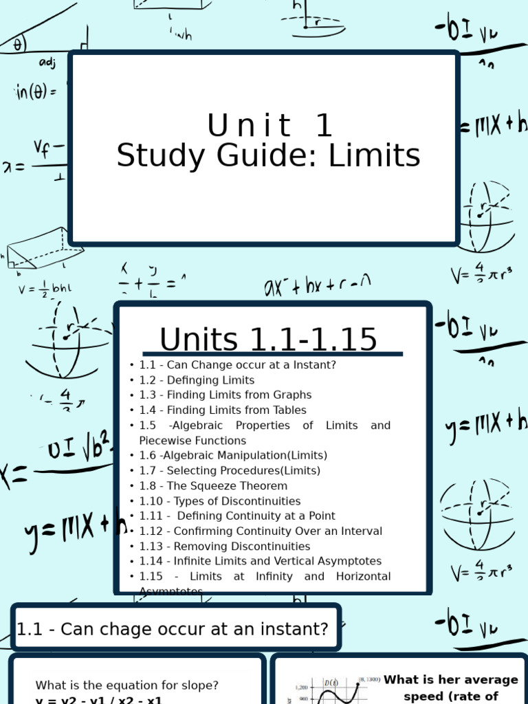 Study Guide on Limits and Continuity | PDF | Limit (Mathematics ...