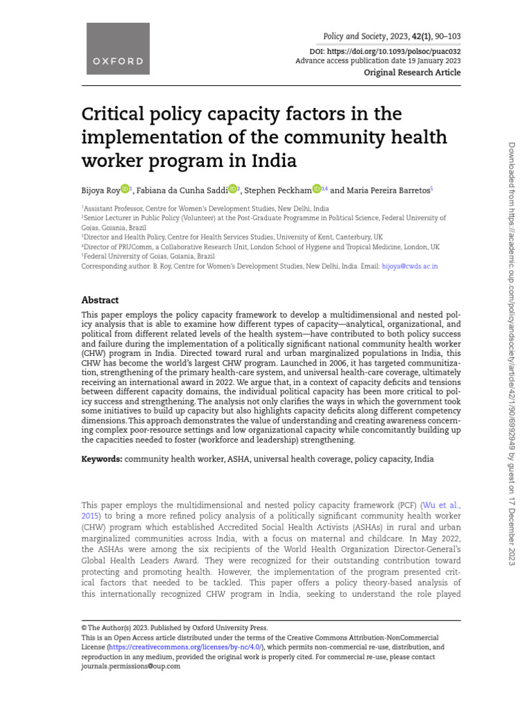 Paper 4critical Policy Capacity Factors in The Implementation of The ...